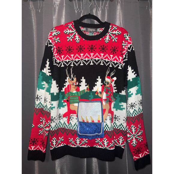 Ugly Christmas Sweater Xmas Size Large - Picture 1 of 3